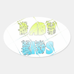 Happy Colours Hakuna Matata Hakunamatata Gift star Oval Sticker