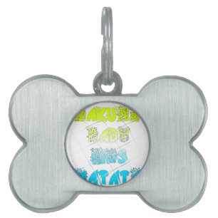 Happy Colours Hakuna Matata Hakunamatata Gift star Pet ID Tag