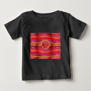 Happy Colours Merry Christmas Happy New Year Desi Baby T-Shirt