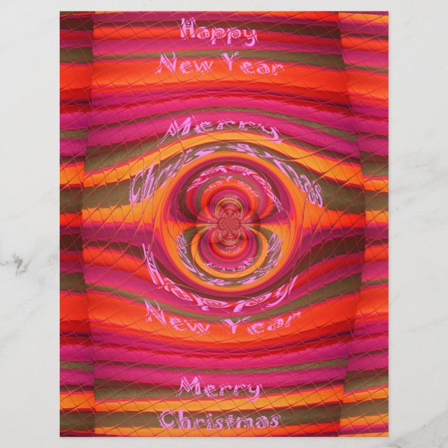 Happy Colours Merry Christmas Happy New Year  Desi Letterhead (Front)