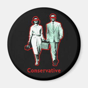 Happy Conservative Couple Magnet