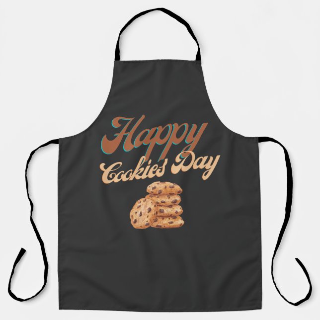 Happy Cookies Day, National Cookie Day Apron (Front)