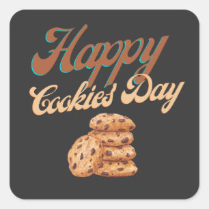 Happy Cookies Day, National Cookie Day Square Sticker