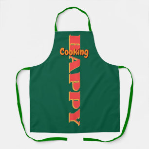 Happy Cooking Green Apron