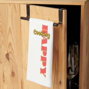 Happy Cooking White Kitchen Towel