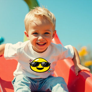 Happy Cool Smiley Face Y2K Toddler T-Shirt