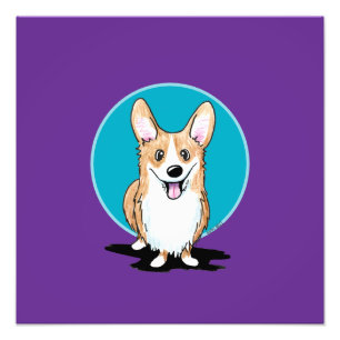 Happy Corgi Dog Photo Print