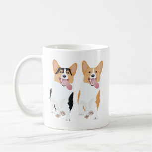 Happy Corgi Friends Coffee Mug