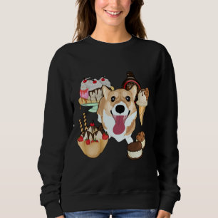 Happy Corgi Ice Cream Parlour Sweatshirt