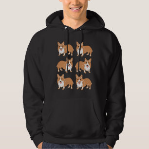 Happy Corgi Pattern Hoodie