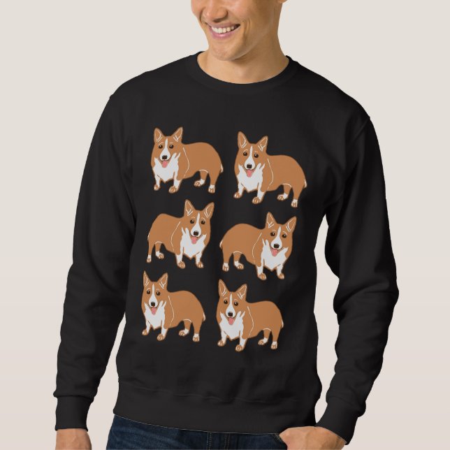 Happy Corgi Pattern Sweatshirt (Front)