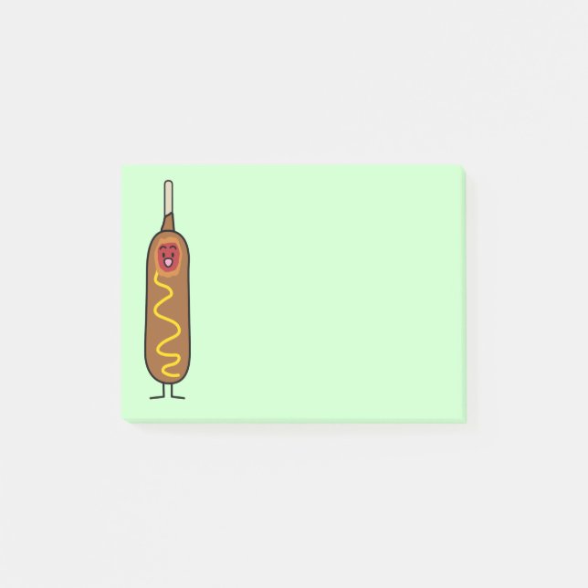 Happy Corn Dog Post-it Notes (Front)