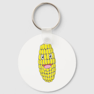 Happy Corn Vegetable Keychain