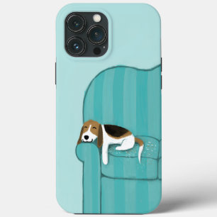 Happy Couch Dog Cute Beagle Fun Animal Art iPhone 13 Pro Max Case