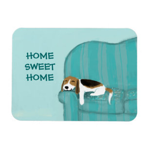 Happy Couch Dog - Home Sweet Home Beagle Magnet