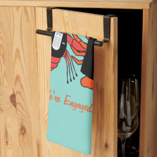 Happy Couple Crawfish Boil Party Kitchen Towel