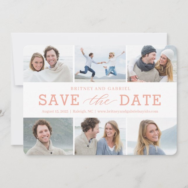 Happy Couple EDITABLE COLOR Save The Date Card (Front)