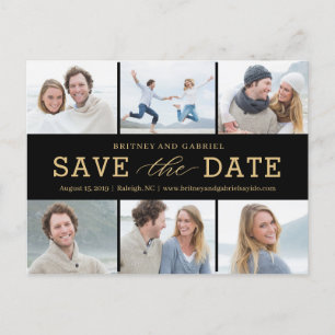 Happy Couple EDITABLE COLOR Save The Date Postcard