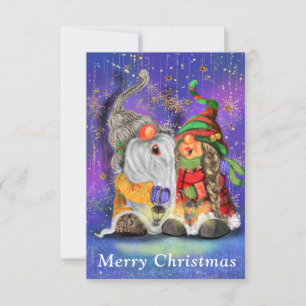 Happy Couple Gnome Christmas Card