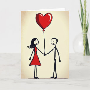 Happy Couple Heart Love Card
