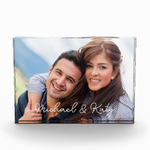 Happy Couple Photo   Personalized Photo Block