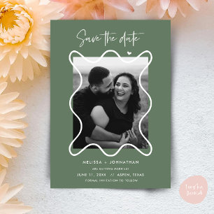 Happy Couple Save the date wedding announcement