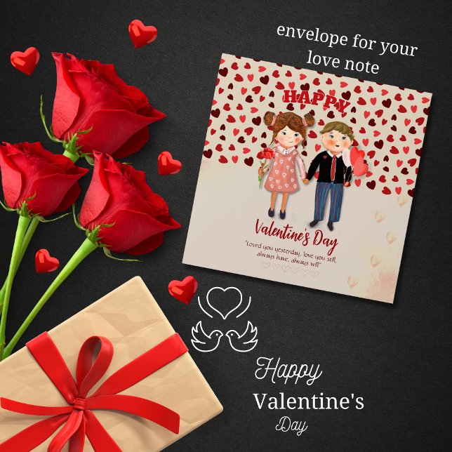 Happy Couple Valentine's Day Envelope (Happy Couple Valentine's Day Envelope)