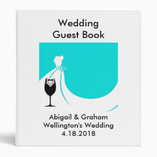 Happy Couple Wedding Guest Book Binder