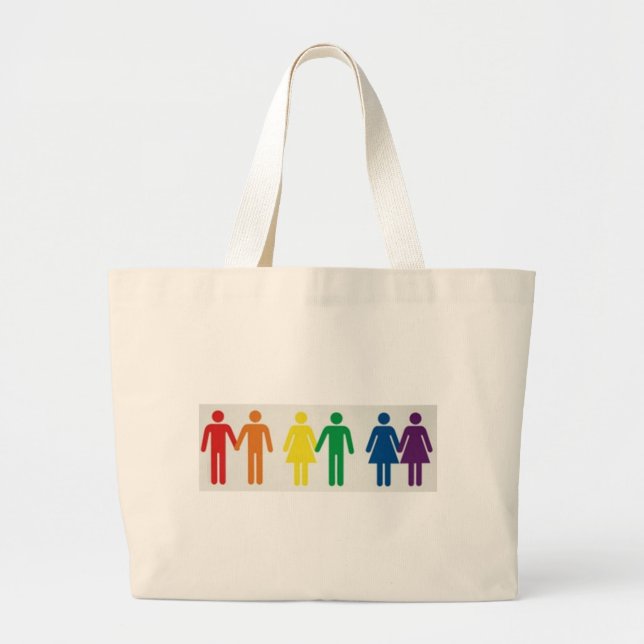 Happy couples large tote bag (Front)