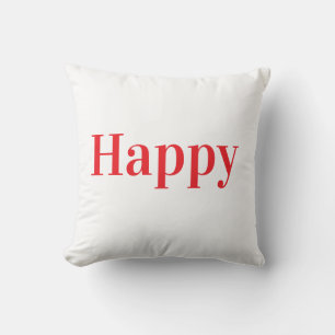 Happy Coussin décoratif Throw Pillow