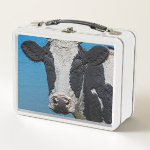Happy Cow Portrait Metal Lunch Box