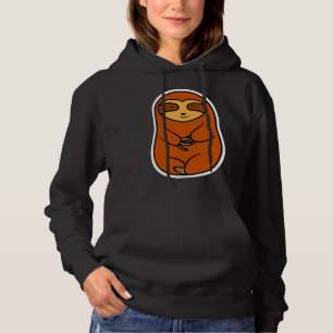 Happy Cozy Brown Sloth Bear Hoodie