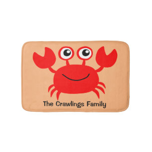 Happy Crab custom bath mat