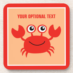 Happy Crab custom coasters