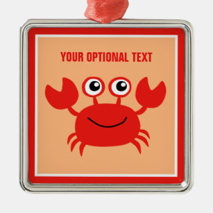 Happy Crab custom ornament