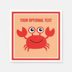 Happy Crab custom paper napkins