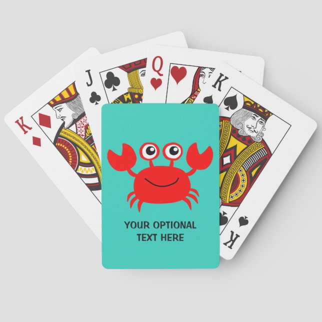 Happy Crab custom playing cards (Back)