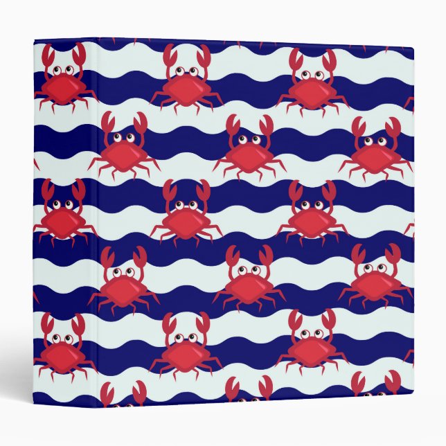 Happy Crabs Pattern Binder (Front/Spine)