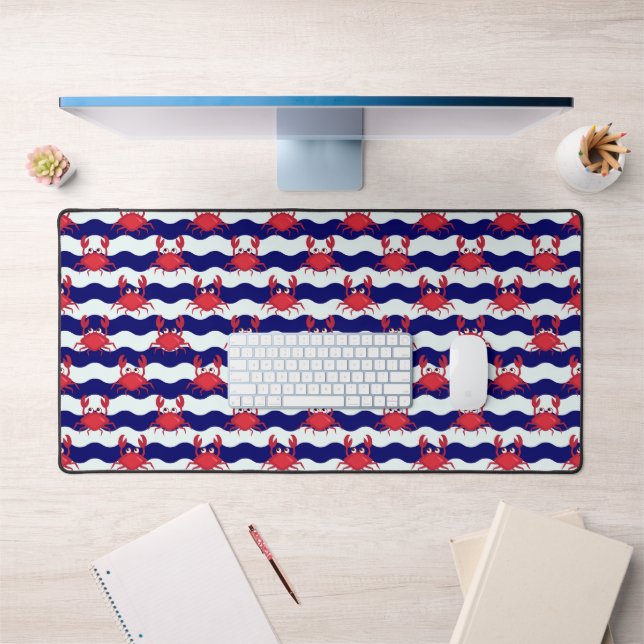 Happy Crabs Pattern Desk Mat (Office 1)
