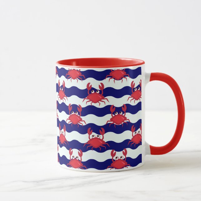 Happy Crabs Pattern Mug (Right)