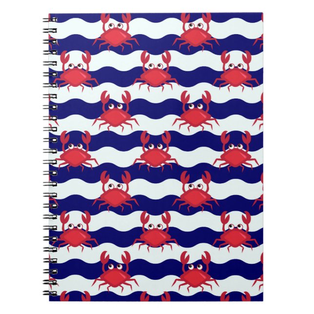 Happy Crabs Pattern Notebook (Front)
