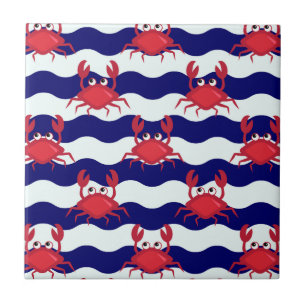 Happy Crabs Pattern Tile