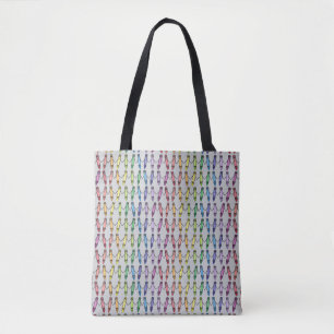 Happy Crayons Holding Hands Tote Bag