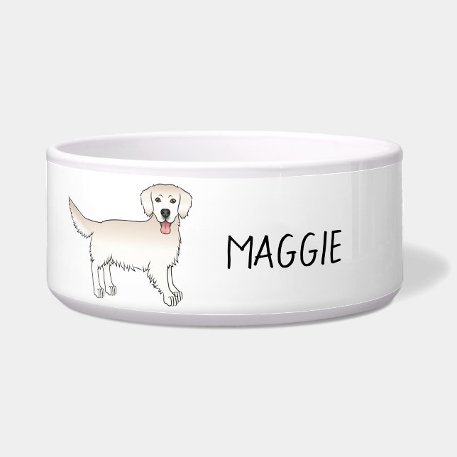 Happy Cream Golden Retriever Cute Dog With A Name (Front)