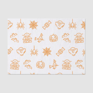 Happy creepy Halloween pattern Tissue Paper