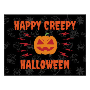 Happy creepy Halloween Poster