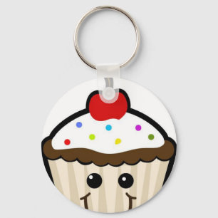 Happy Cupcake Keychain