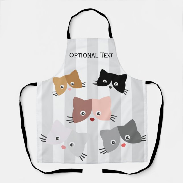 Happy Curious Kittens Apron (Front)