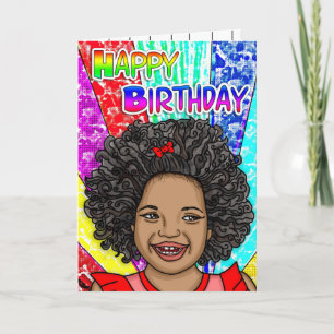 Happy Curls   Digital Art   Happy Birthday Card