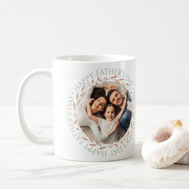 Happy Custom Photo Father’s Day Mug Gift (With Donut)